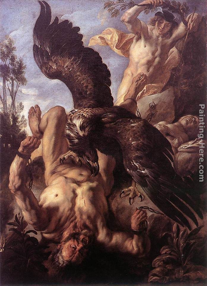 Prometheus Bound painting - Jacob Jordaens Prometheus Bound art painting